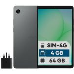 تبلت 8.7 اینچ سامسونگ مدل Galaxy Tab A11 4G، ظرفیت 64 گیگابایت و رم 4 گیگابایت، قابلیت پشتیبانی از سیم کارت، رزولوشن دوربین 8 مگاپیکسل، به همراه شارژر دیواری 25 وات سامسونگ مدل EP-TA800 - رنگ خاکستری